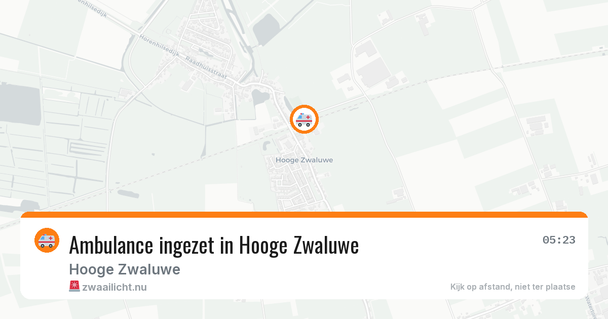 Ambulance ingezet in Hooge Zwaluwe — 13 jul 2026