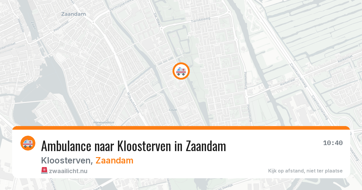 Ambulance naar Kloosterven in Zaandam — 21 jul 2026