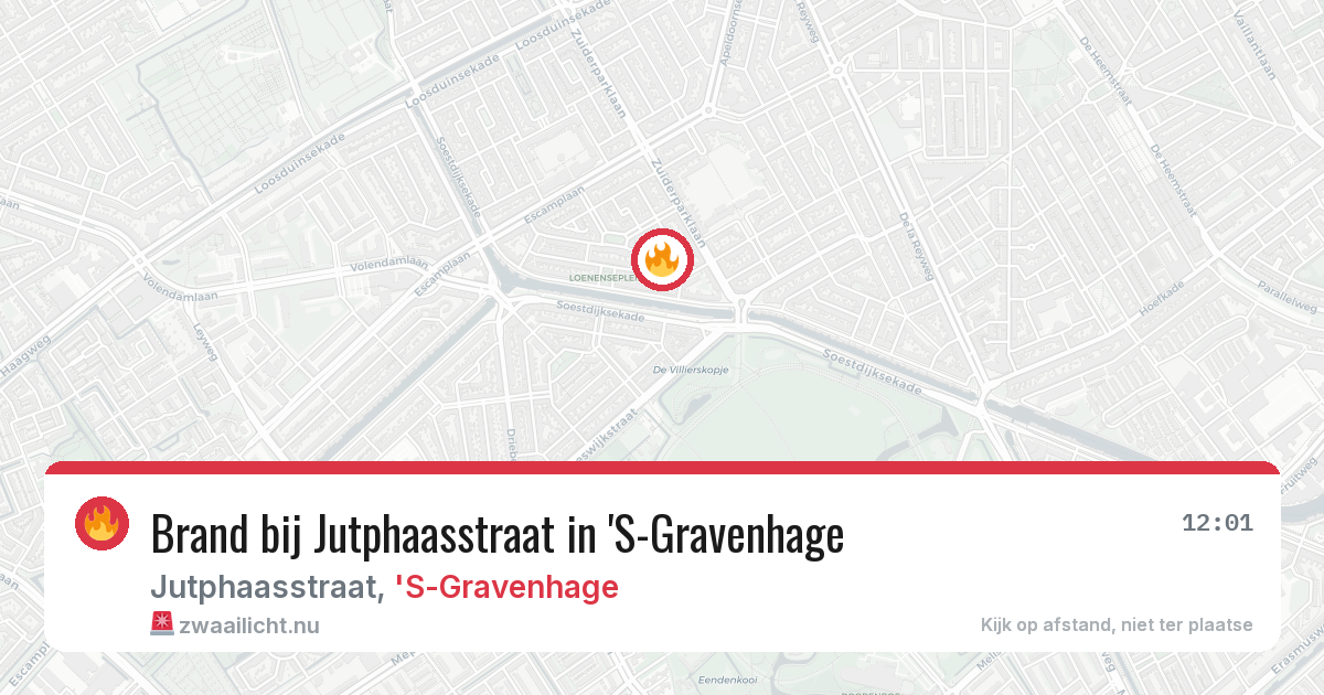 Brand bij Jutphaasstraat in 'S-Gravenhage — 25 jul 2026