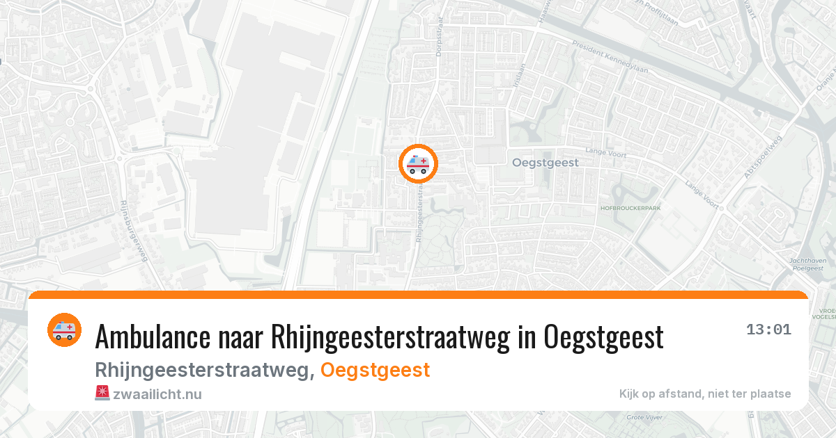 Ambulance naar Rhijngeesterstraatweg in Oegstgeest — 15 feb 2026