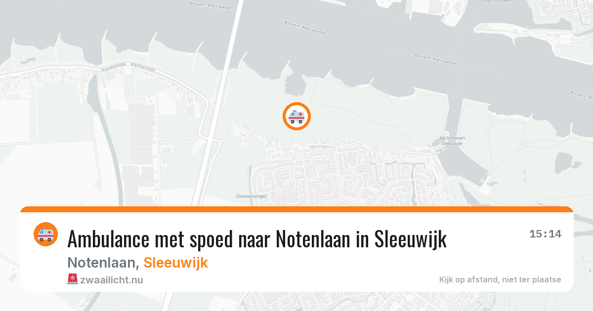 Ambulance met spoed naar Notenlaan in Sleeuwijk — 19 mrt 2026