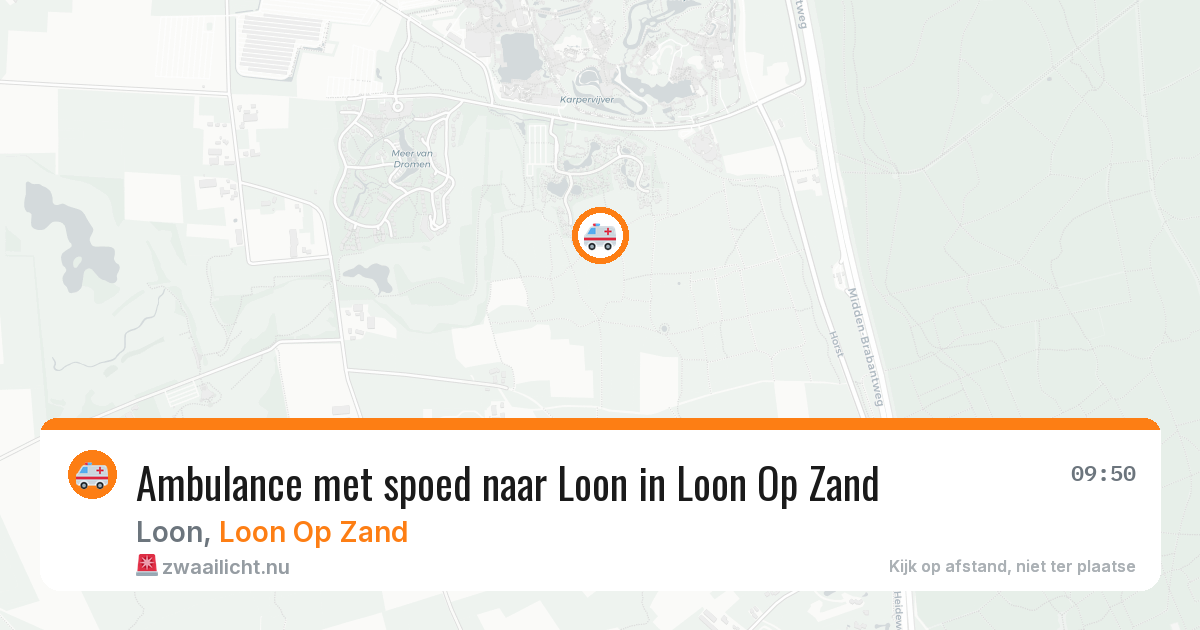 Ambulance met spoed naar Loon in Loon Op Zand — 6 mei 2026