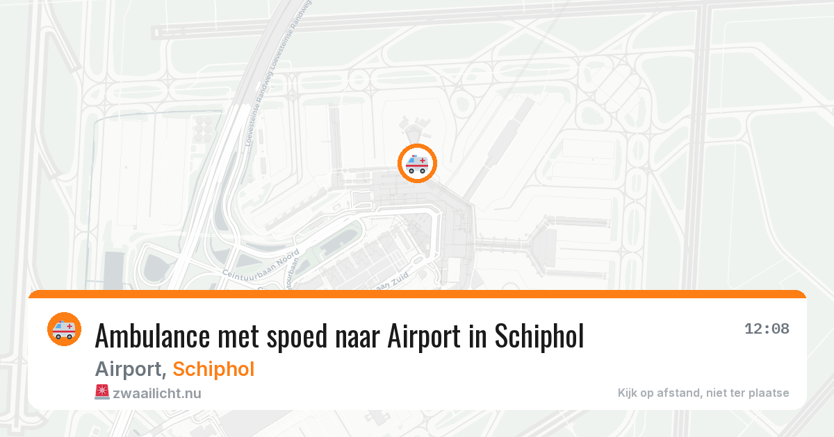 Ambulance met spoed naar Airport in Schiphol — 8 jul 2026