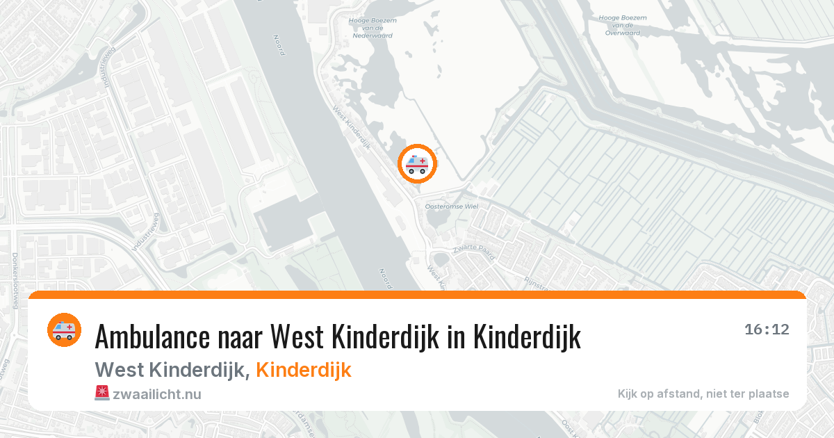 Ambulance naar West Kinderdijk in Kinderdijk — 11 jul 2026