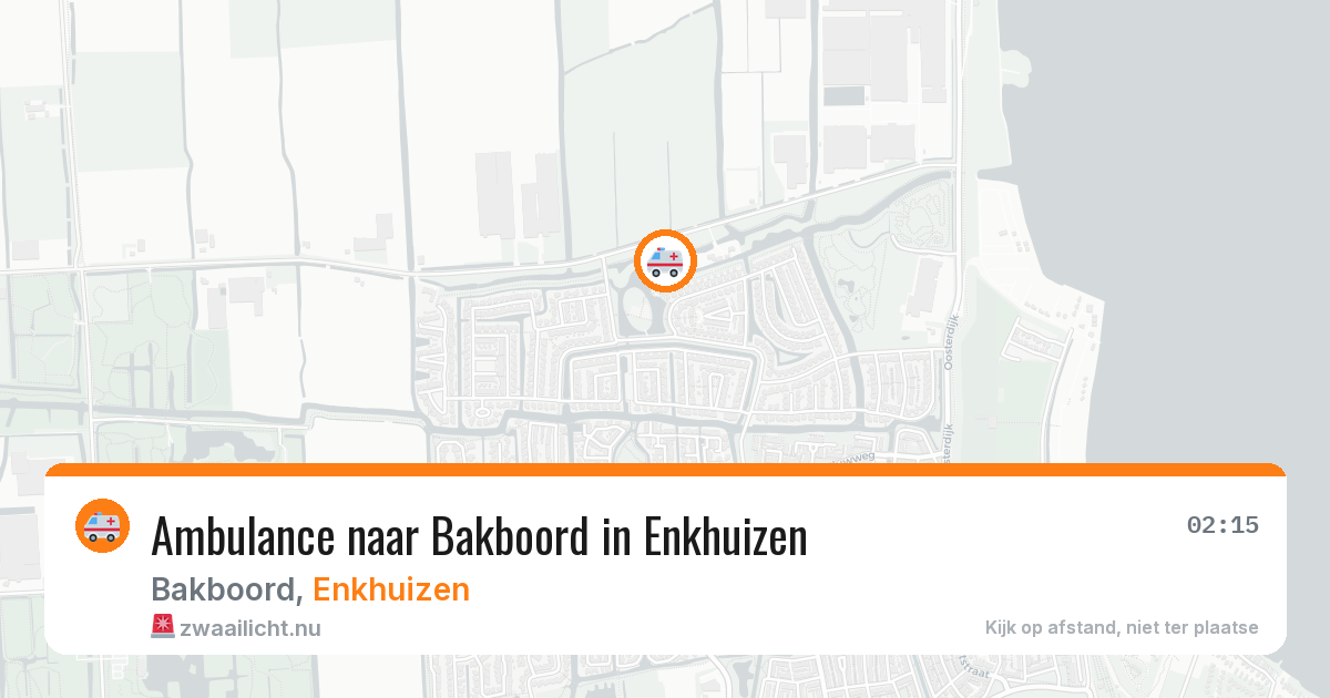 Ambulance naar Bakboord in Enkhuizen — 23 mei 2026