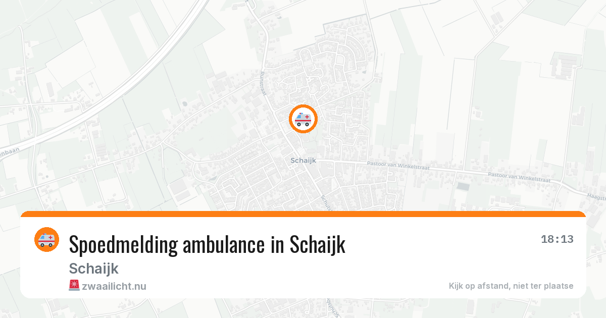 Spoedmelding ambulance in Schaijk — 23 mrt 2026