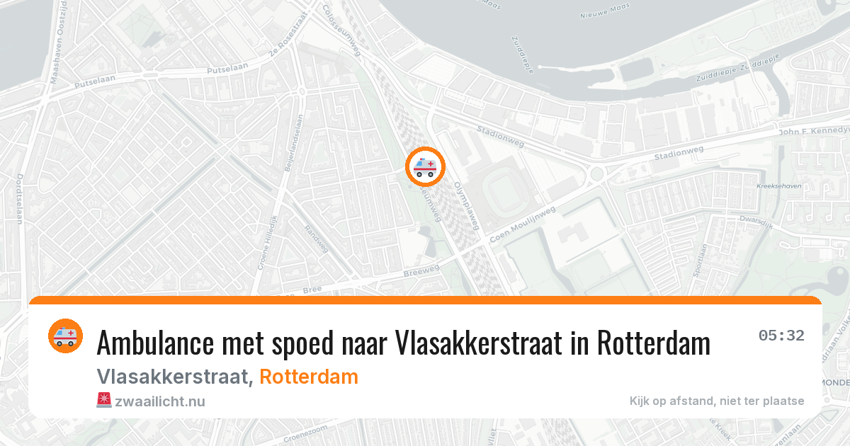 Ambulance met spoed naar Vlasakkerstraat in Rotterdam — 22 mrt 2026