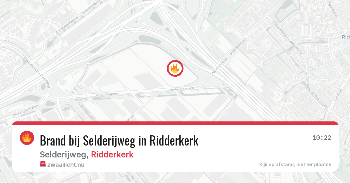 Brand bij Selderijweg in Ridderkerk — 23 jul 2026