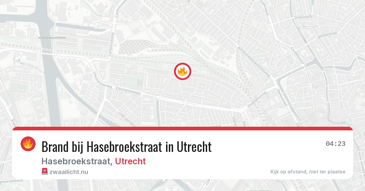 Brand bij Hasebroekstraat in Utrecht — 14 jul 2026