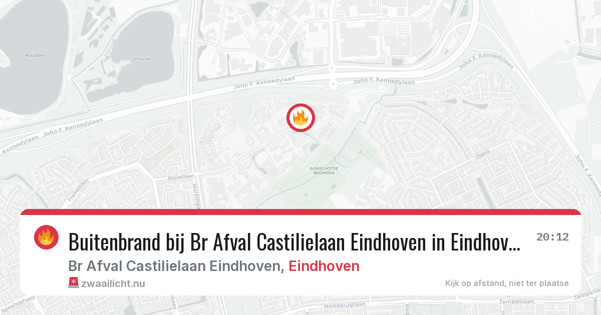 Buitenbrand bij Br Afval Castilielaan Eindhoven in Eindhoven — 3 apr 2026