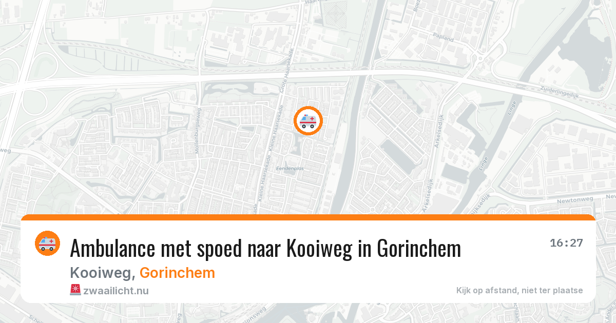 Ambulance met spoed naar Kooiweg in Gorinchem — 18 mei 2026