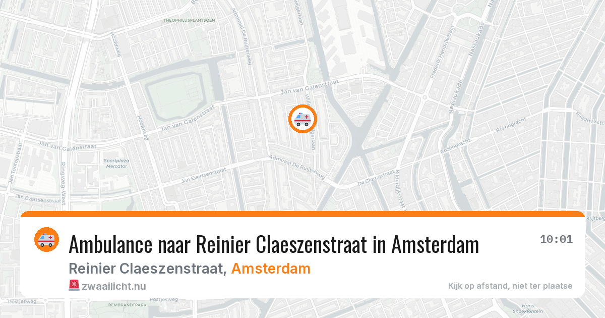 Ambulance naar Reinier Claeszenstraat in Amsterdam — 5 apr 2026