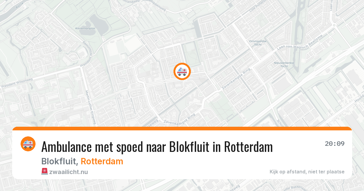 Ambulance met spoed naar Blokfluit in Rotterdam — 31 mei 2026