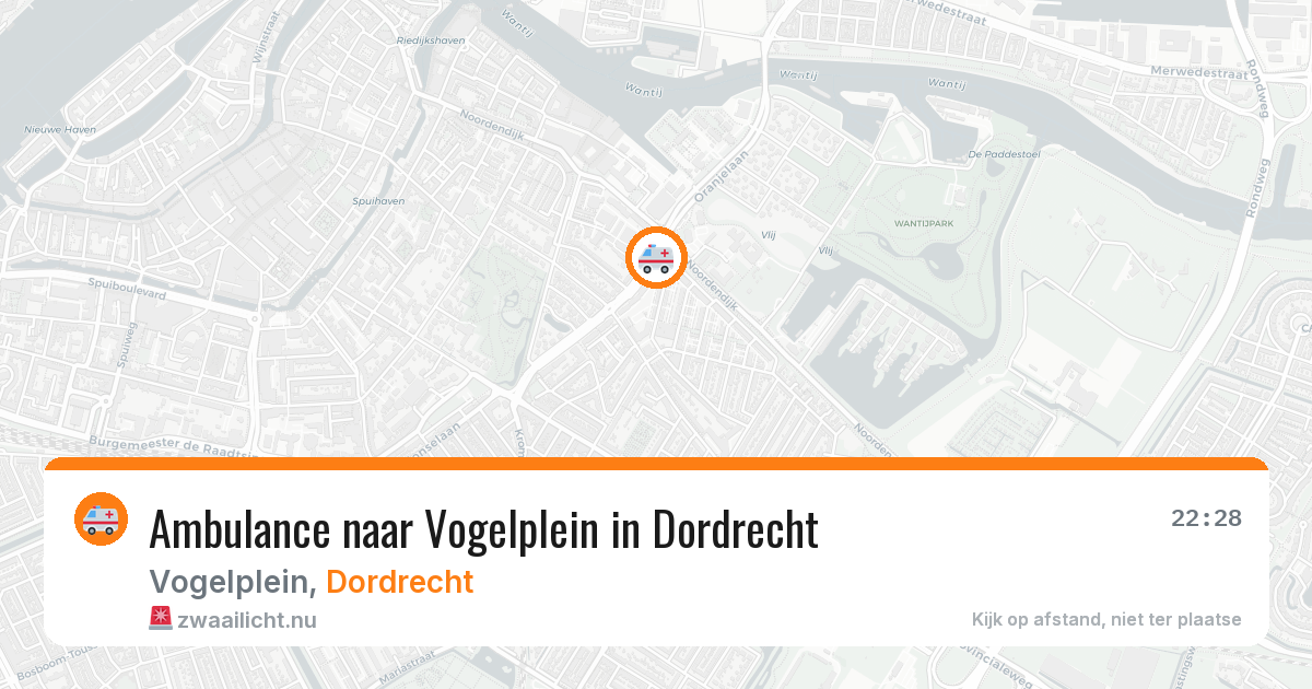 Ambulance naar Vogelplein in Dordrecht — 17 mrt 2026