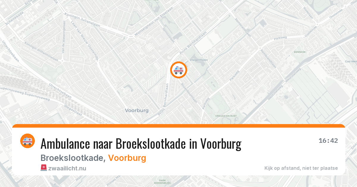 Ambulance naar Broekslootkade in Voorburg — 13 jul 2026