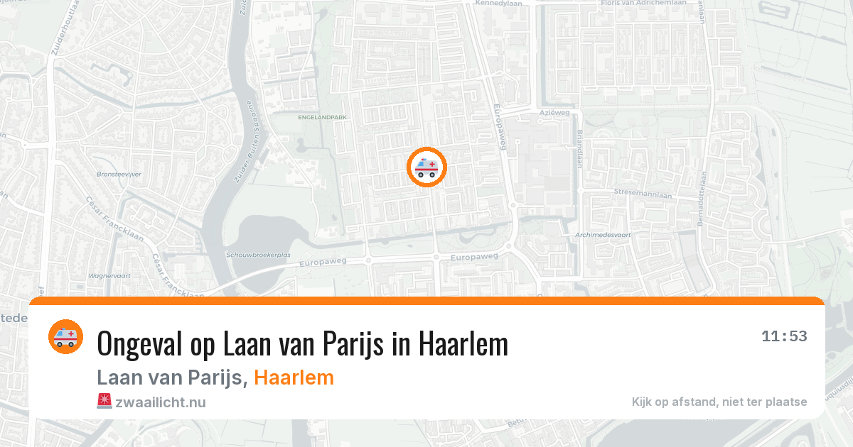 Ongeval op Laan van Parijs in Haarlem — 18 jan 2026