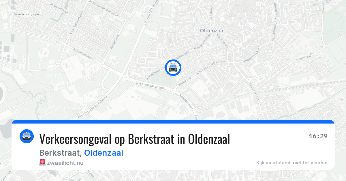 Verkeersongeval op Berkstraat in Oldenzaal — 30 mrt 2026