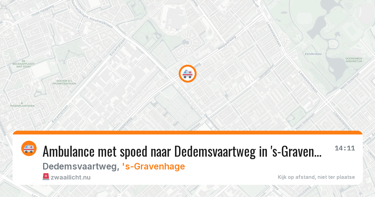 Ambulance met spoed naar Dedemsvaartweg in 's-Gravenhage — 17 mei 2026