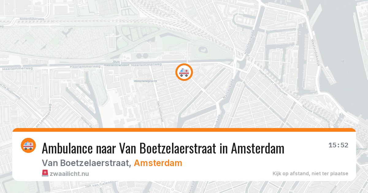Ambulance naar Van Boetzelaerstraat in Amsterdam — 3 jun 2026