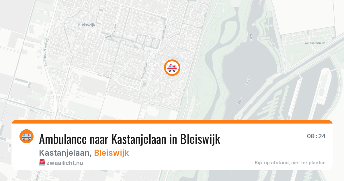 Ambulance naar Kastanjelaan in Bleiswijk — 10 jul 2026