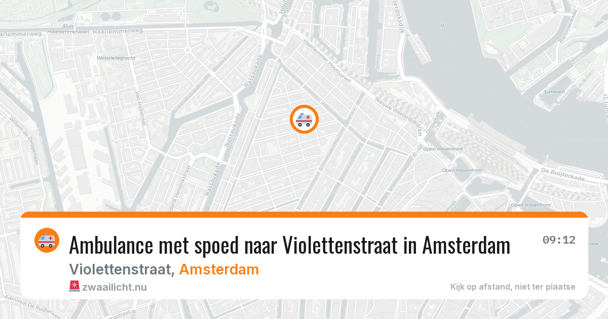 Ambulance met spoed naar Violettenstraat in Amsterdam — 31 mrt 2026