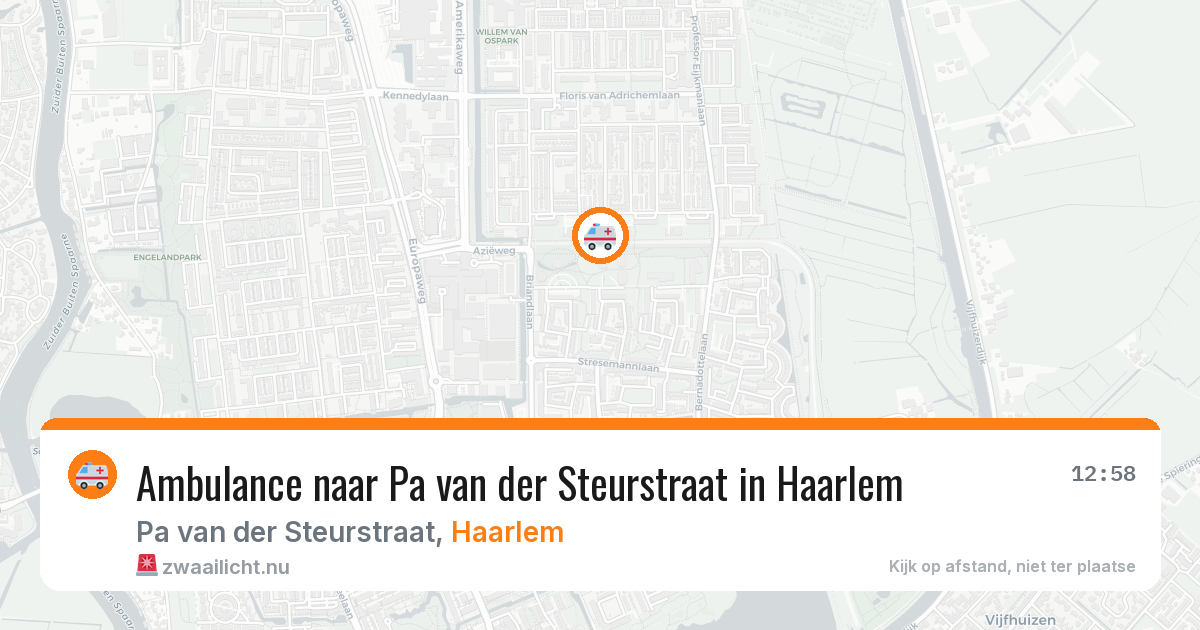 Ambulance naar Pa van der Steurstraat in Haarlem — 20 mei 2026