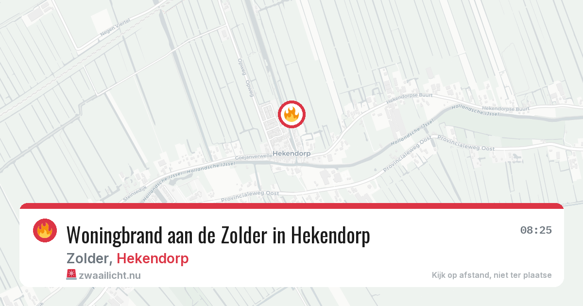 Woningbrand aan de Zolder in Hekendorp — 9 jun 2026