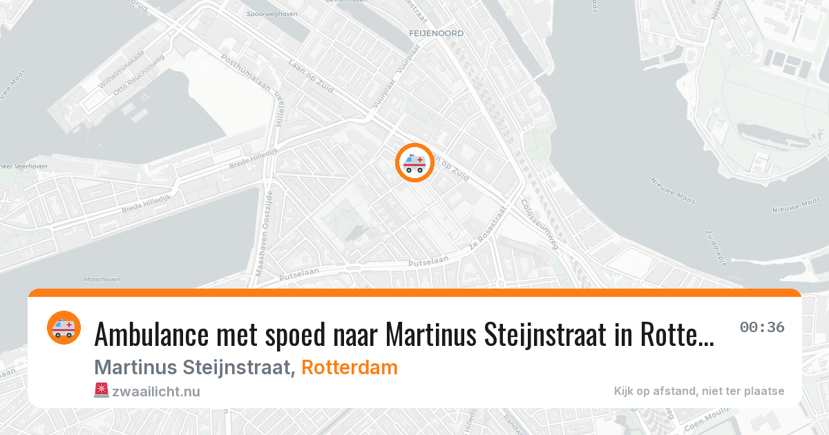 Ambulance met spoed naar Martinus Steijnstraat in Rotterdam — 8 mei 2026