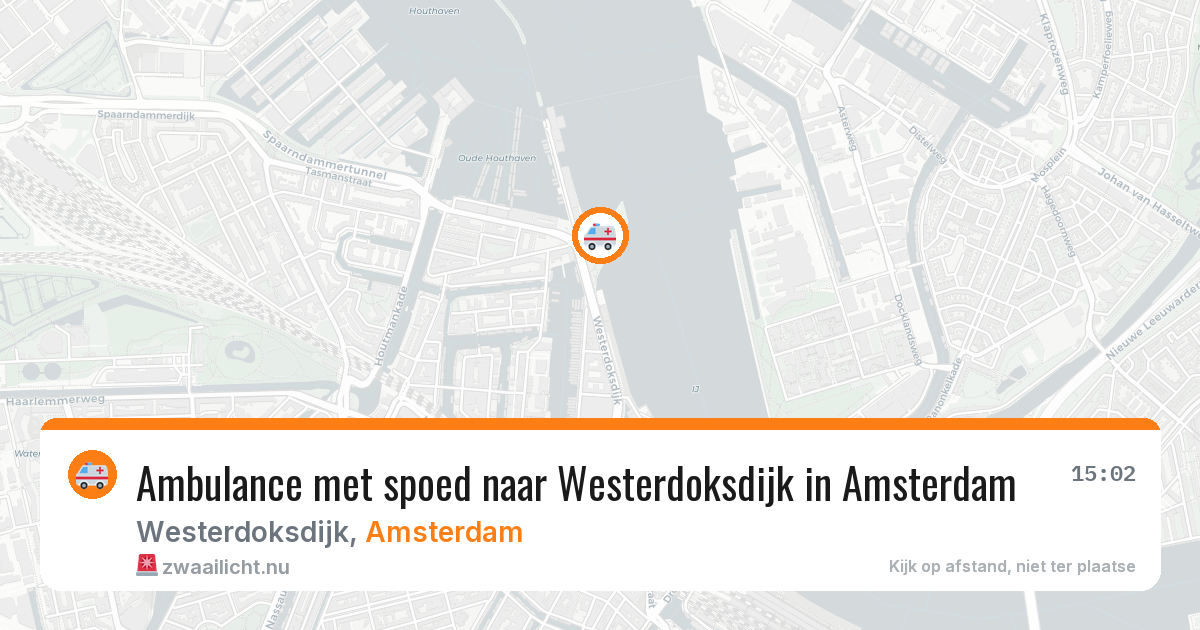 Ambulance met spoed naar Westerdoksdijk in Amsterdam — 20 jul 2026