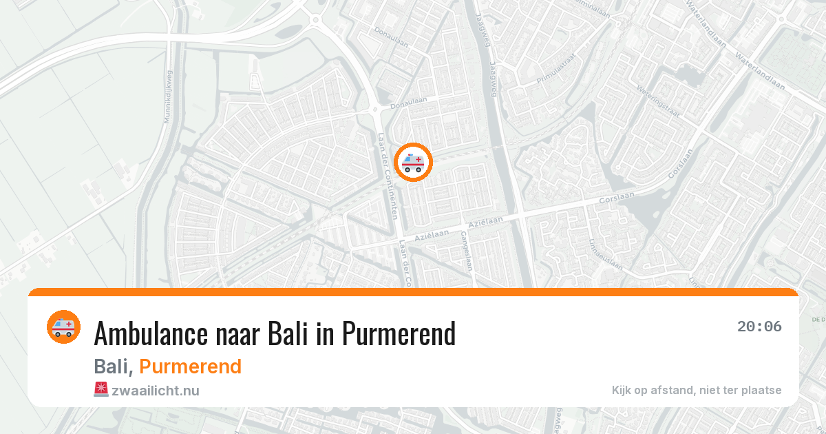Ambulance naar Bali in Purmerend — 19 jul 2026