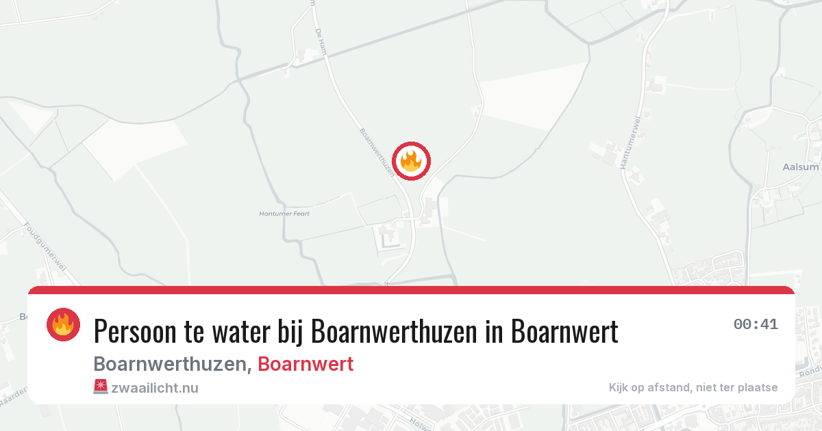 Persoon te water bij Boarnwerthuzen in Boarnwert — 11 jul 2026