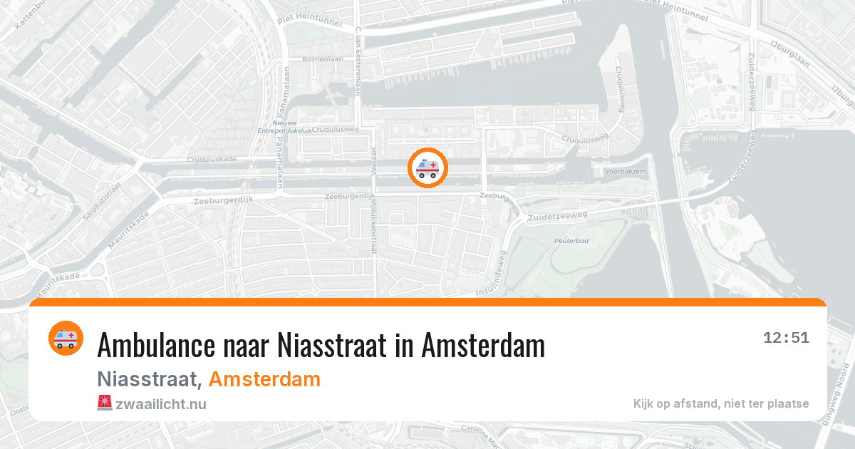 Ambulance naar Niasstraat in Amsterdam — 25 mei 2026