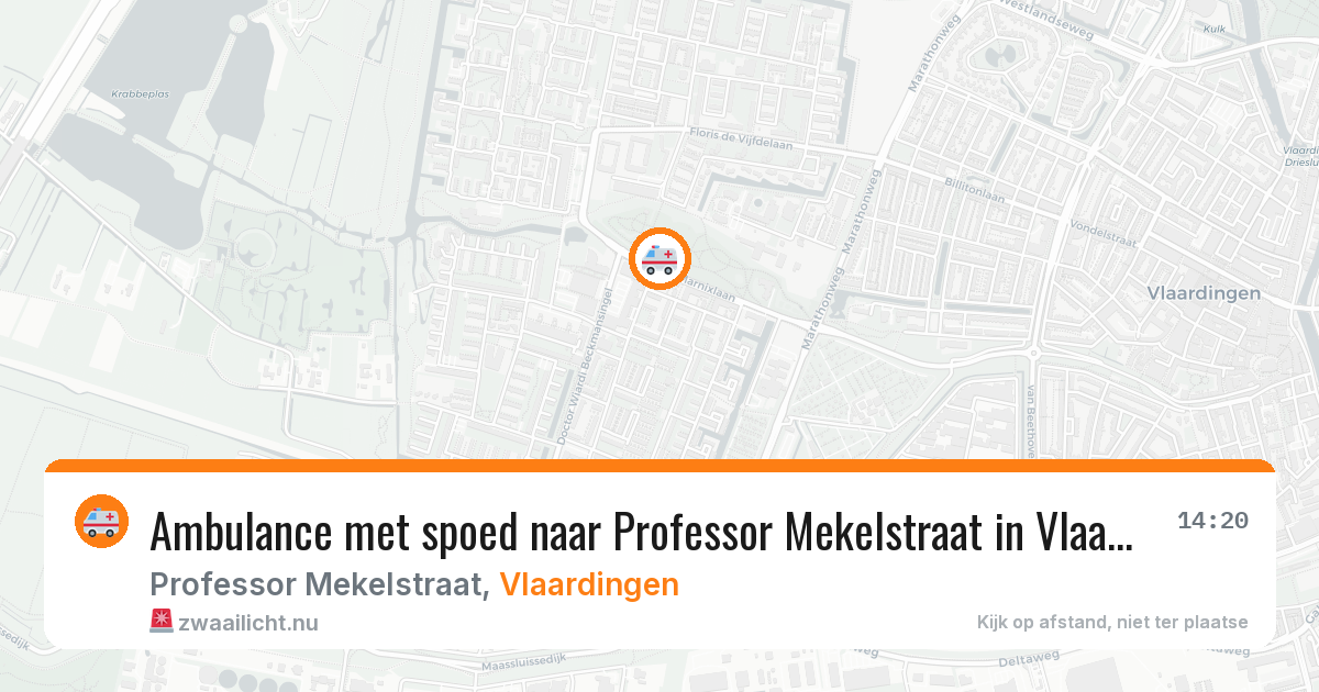 Ambulance met spoed naar Professor Mekelstraat in Vlaardingen — 4 mei 2026
