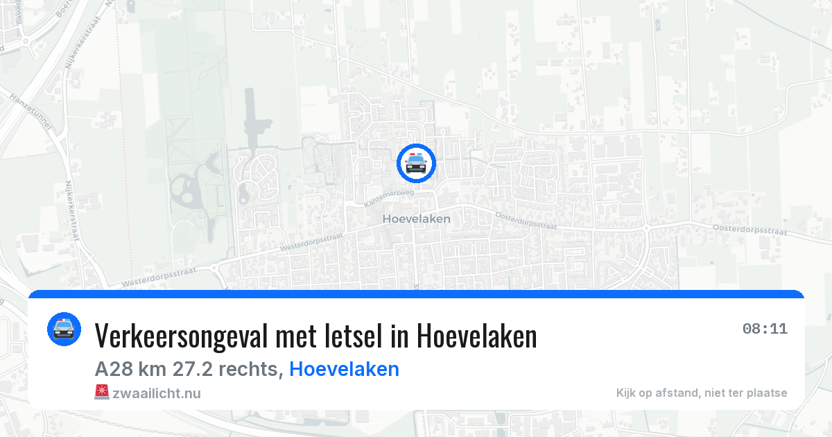 Verkeersongeval met letsel in Hoevelaken — 10 jul 2026