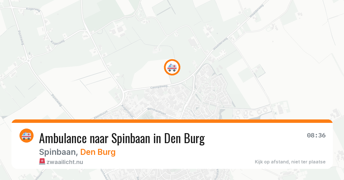 Ambulance naar Spinbaan in Den Burg — 25 jun 2026