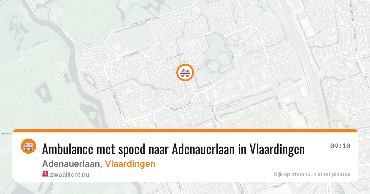 Ambulance met spoed naar Adenauerlaan in Vlaardingen — 13 jul 2026