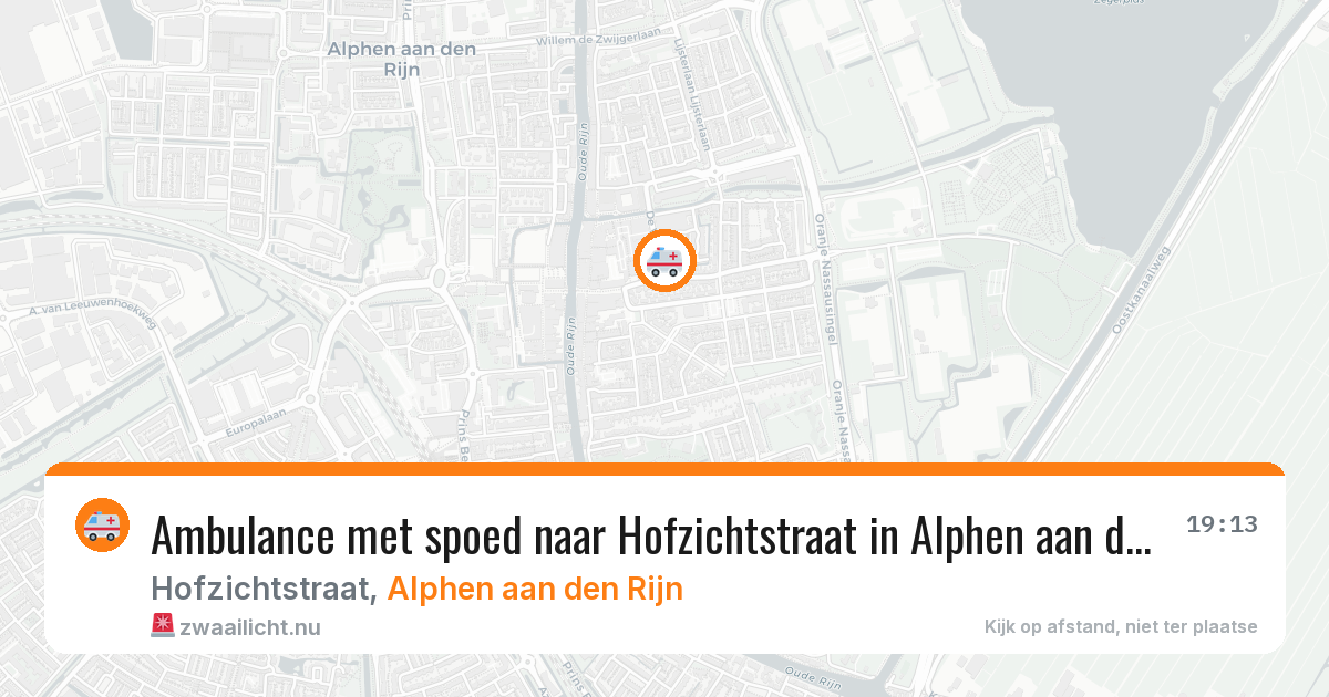 Ambulance met spoed naar Hofzichtstraat in Alphen aan den Rijn — 25 jan 2026