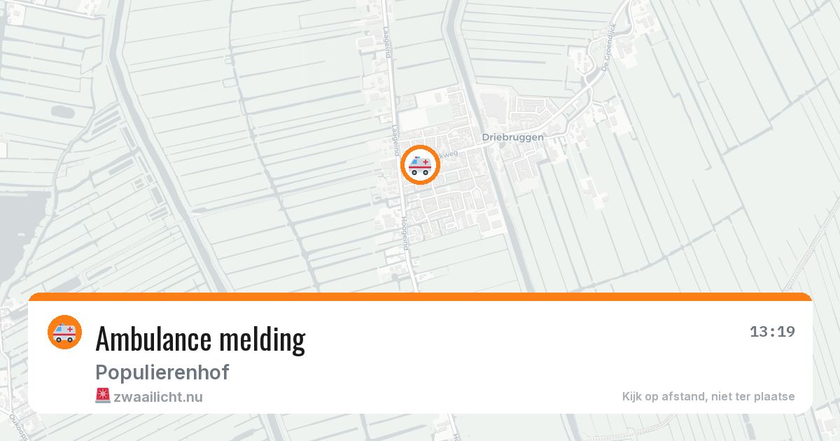Ambulance melding — 21 jul 2026