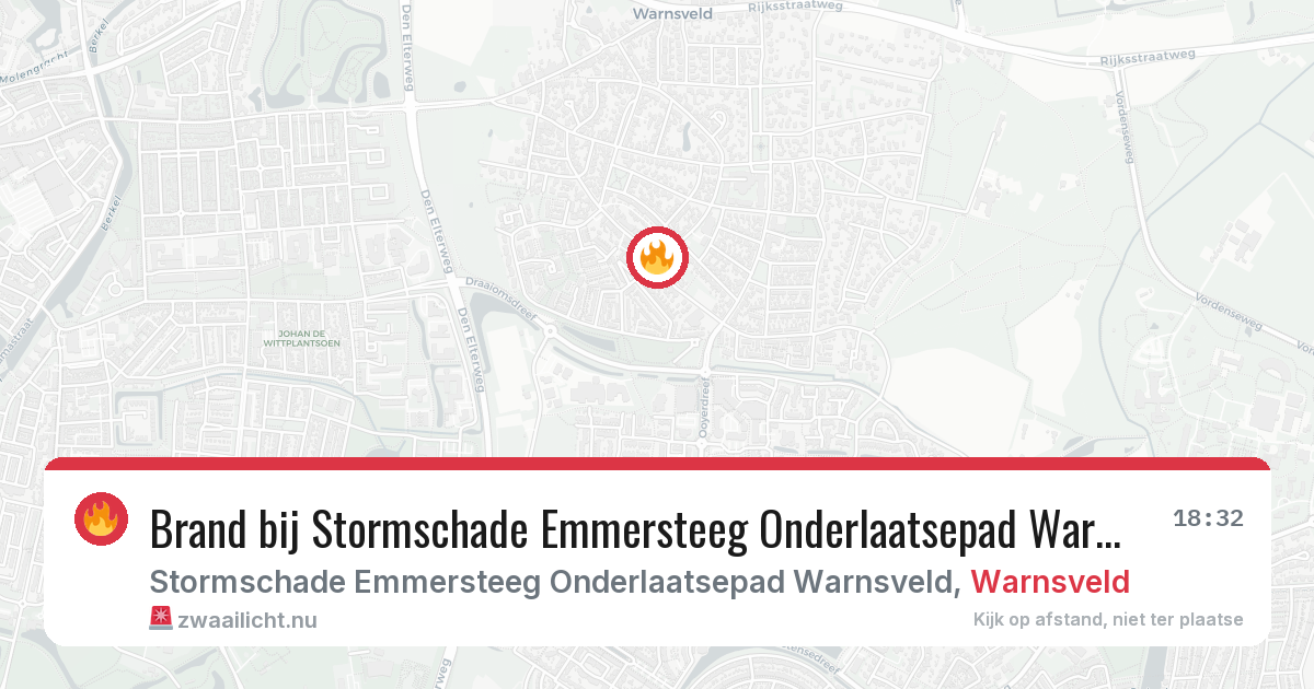 Brand bij Stormschade Emmersteeg Onderlaatsepad Warnsveld in Warnsveld — 31 mei 2026