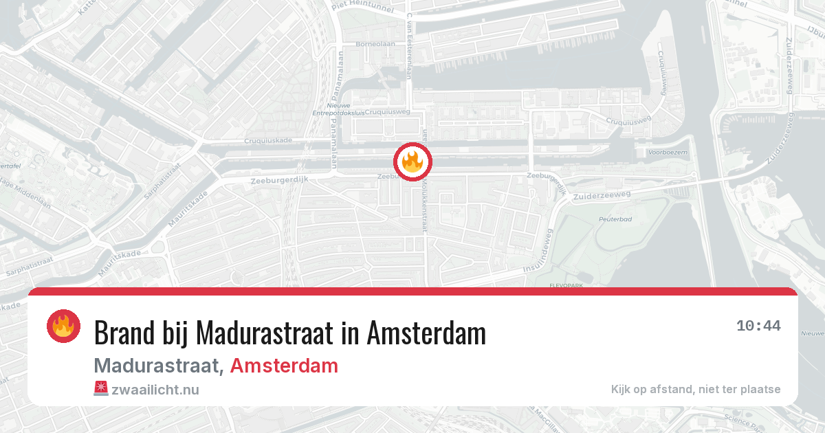 Brand bij Madurastraat in Amsterdam — 22 mrt 2026