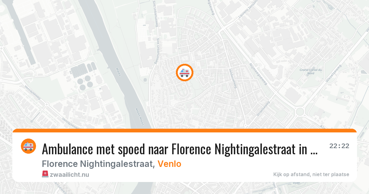 Ambulance met spoed naar Florence Nightingalestraat in Venlo — 25 jul 2026