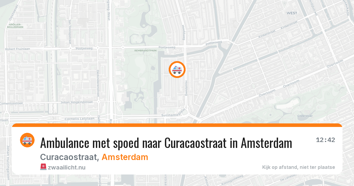 Ambulance met spoed naar Curacaostraat in Amsterdam — 24 jul 2026