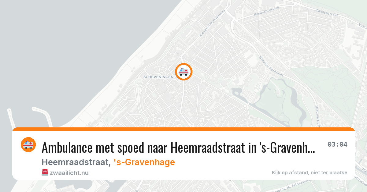 Ambulance met spoed naar Heemraadstraat in 's-Gravenhage — 26 apr 2026