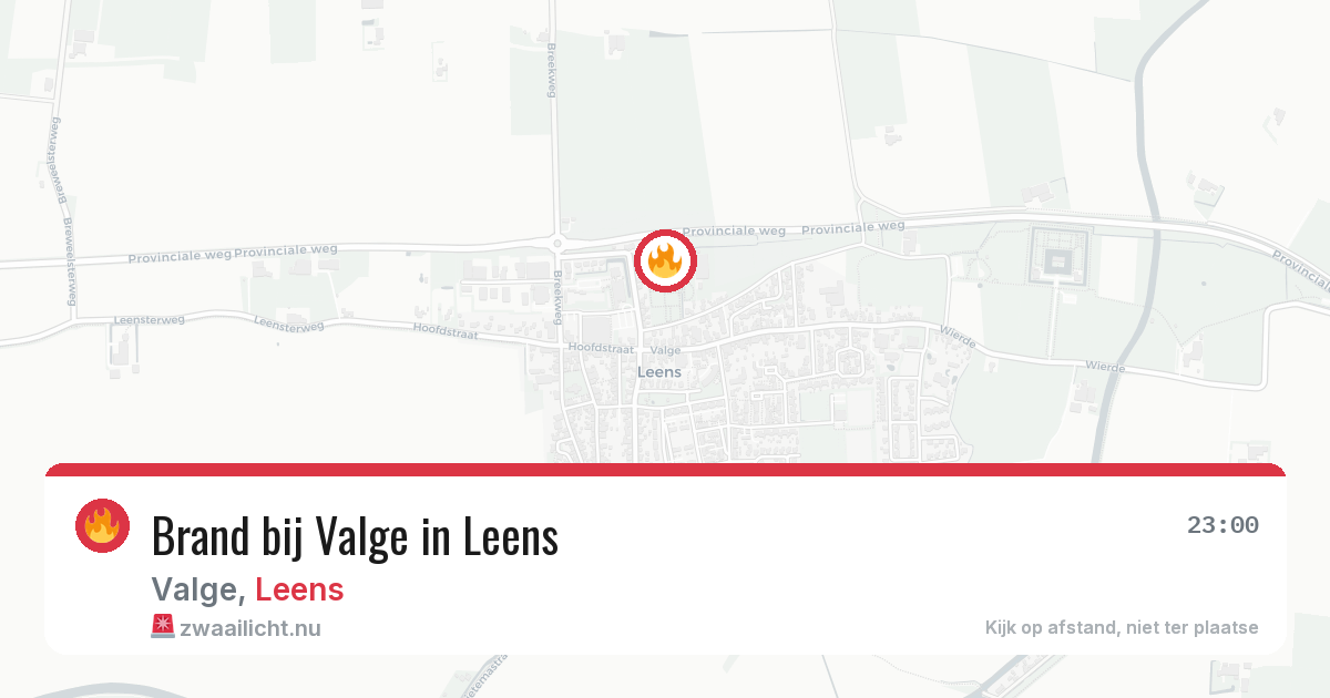 Brand bij Valge in Leens — 16 jan 2026