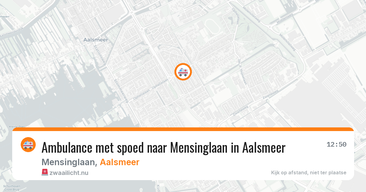 Ambulance met spoed naar Mensinglaan in Aalsmeer — 21 jul 2026