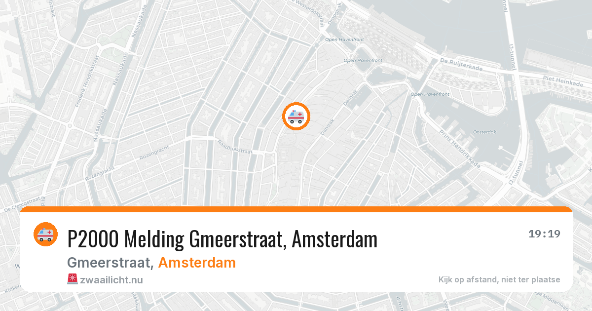 P2000 Melding Gmeerstraat, Amsterdam — 11 jul 2026
