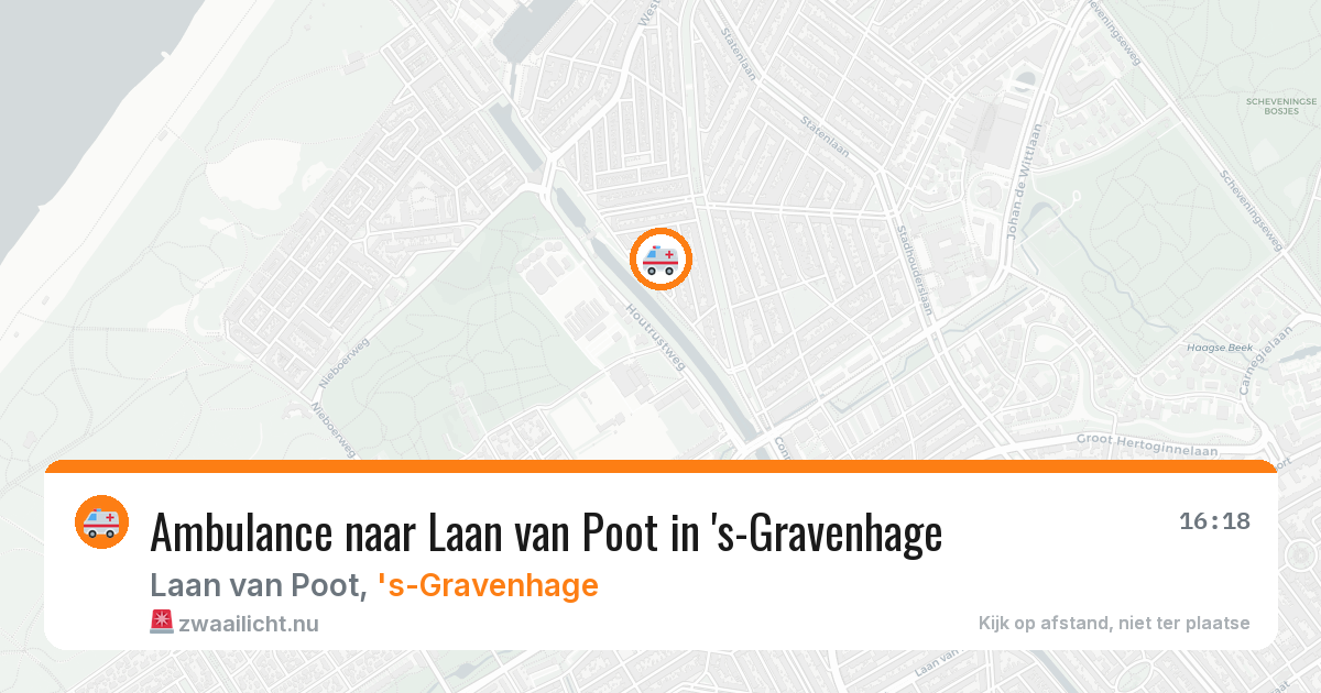Ambulance naar Laan van Poot in 's-Gravenhage — 20 apr 2026
