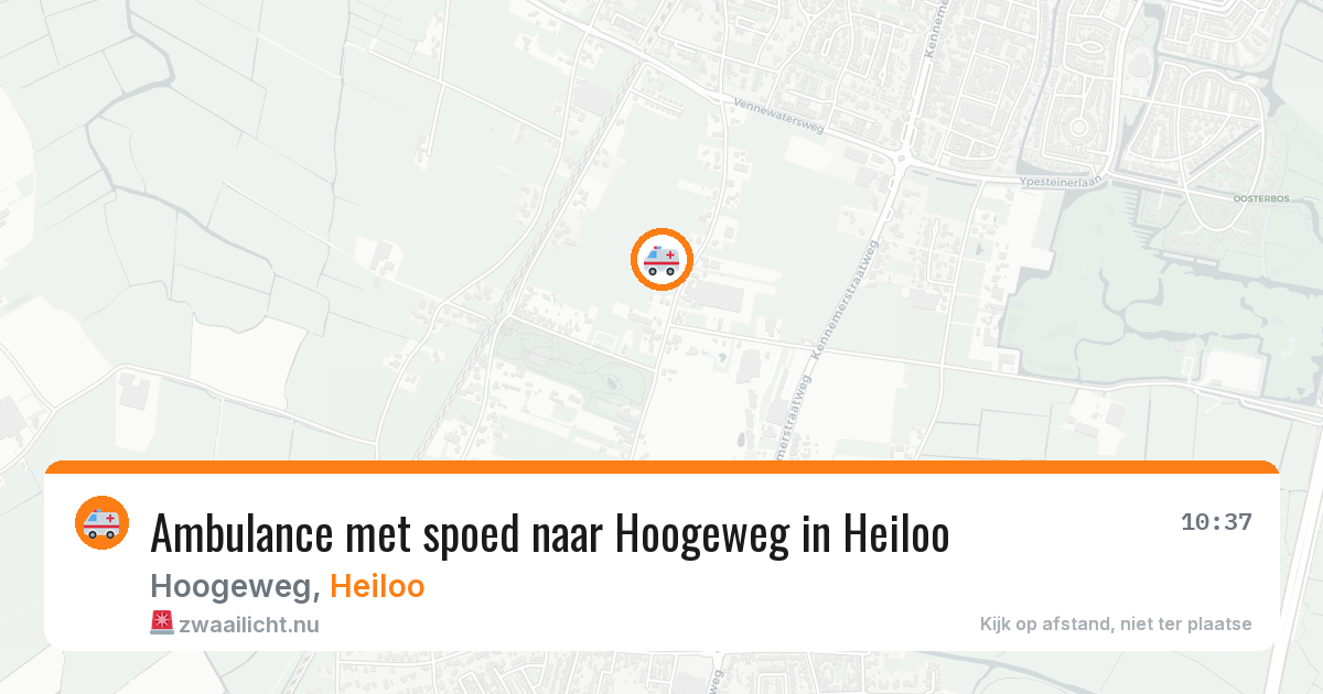 Ambulance met spoed naar Hoogeweg in Heiloo — 10 mei 2026