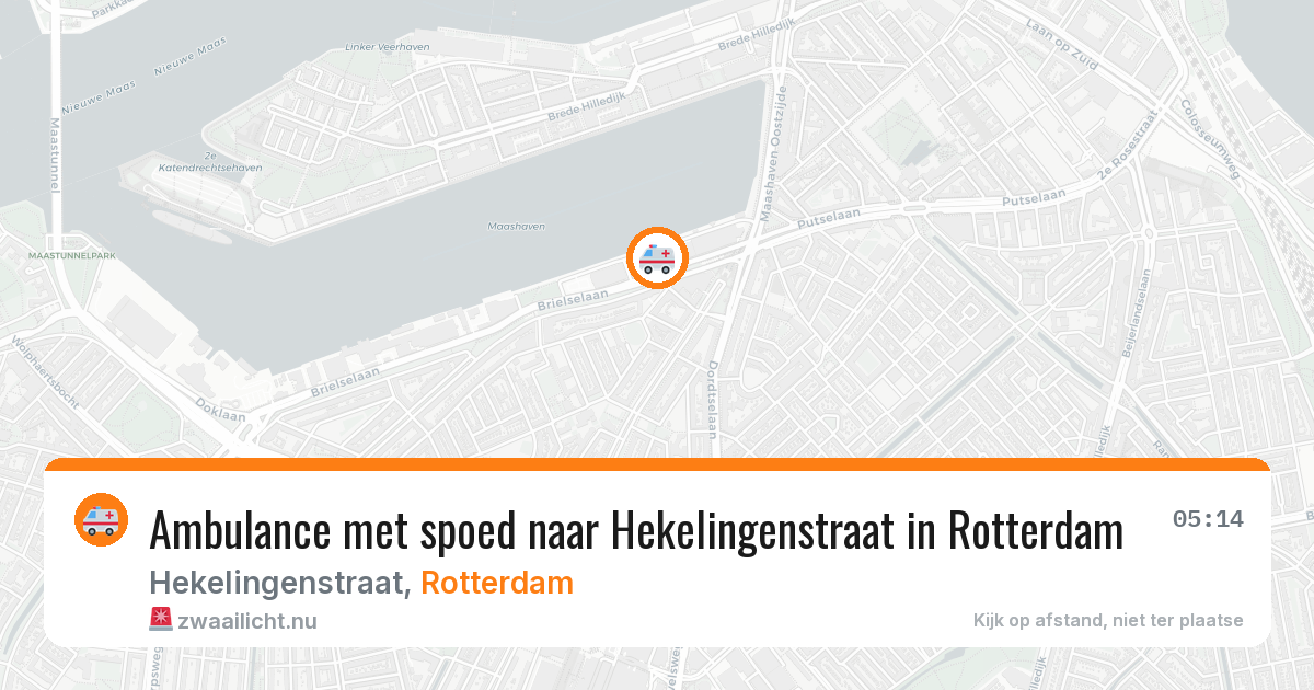 Ambulance met spoed naar Hekelingenstraat in Rotterdam — 20 mei 2026
