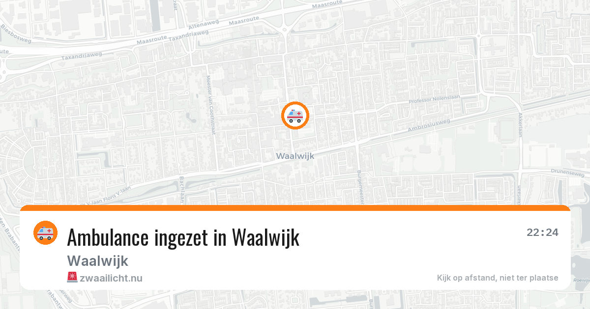 Ambulance ingezet in Waalwijk — 28 jan 2026